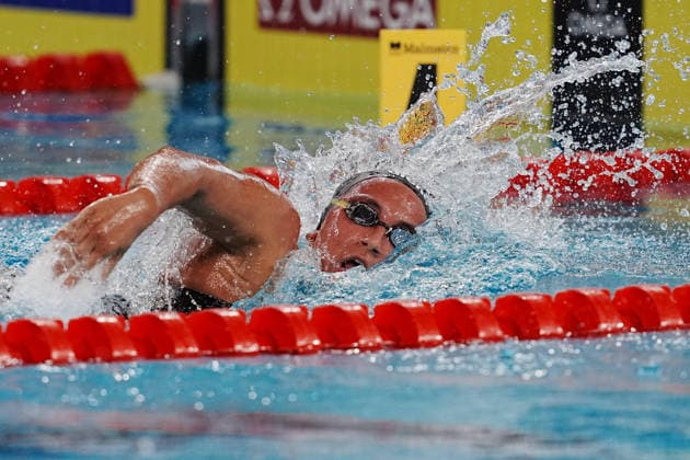 Simona Quadarella from Italy 1500 fs, at the Swimming European Aquatics Championships Paris 2026, Paris, August 13, 2026 .  Copyright: xGianxMattiaxD Alberto LaPressex