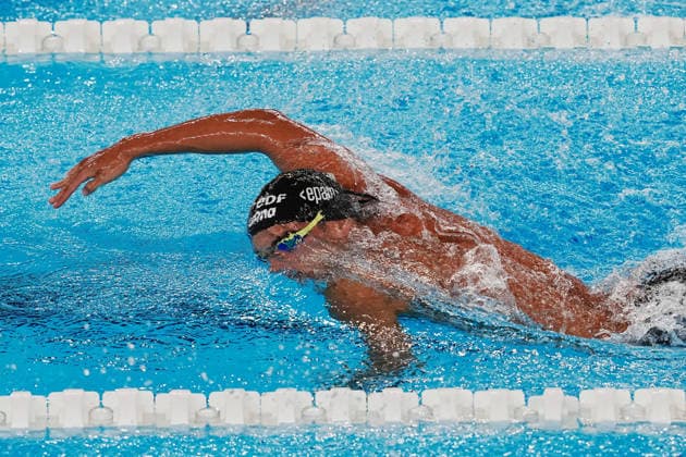 Carlos D Ambrosio from Italy 200 fs, at the Swimming European Aquatics Championships Paris 2026, Paris, August 13, 2026 .  Copyright: xGianxMattiaxD Alberto LaPressex