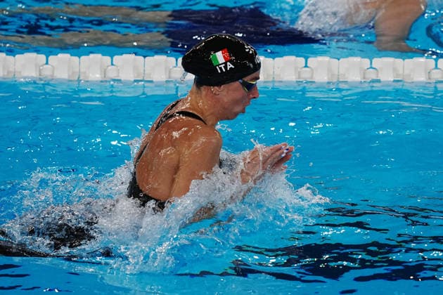 LIsa Angiolini from Italy 200 Brest at the Swimming European Aquatics Championships Paris 2026, Paris, August 13, 2026 .  Copyright: xGianxMattiaxD Alberto LaPressex