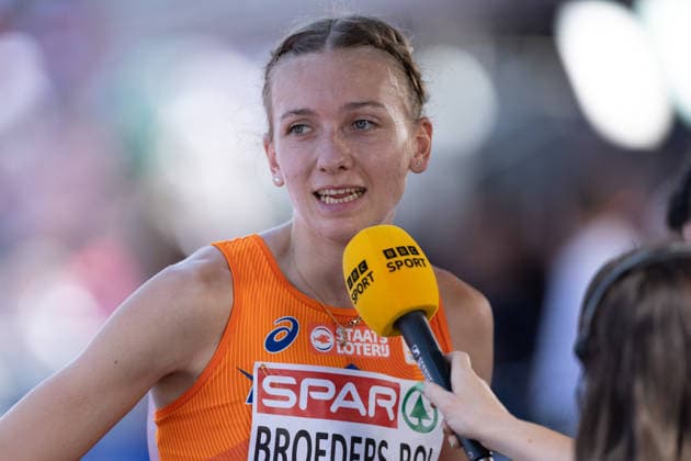 UK: 27th European Athletics Championships - Birmingham 2026, 13 August 2026 BIRMINGHAM, ENGLAND: August 13: Femke Broeders-Bol after the Women™s 800m Semi Final during day four of the 27th European Athletics Championships at Alexander Stadium on August 13 2026 Photo by Ben Booth SportPix SIPA USA Birmingham Alexander Stadium West Midlands England Copyright: xBenxBoothx