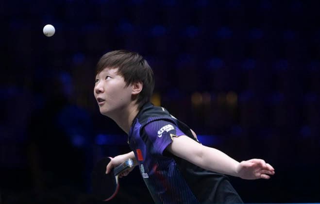 (260813) -- MALMO, Aug. 13, 2026 -- Wang Manyu competes during the women s singles round of 32 match between Wang Manyu of China and Chien Tung-Chuan of Chinese Taipei at the WTT Europe Smash Sweden 2026 in Malmo, Sweden, Aug. 13, 2026. ) (SP)SWEDEN-MALMO Table tennis, Tischtennis WTT EUROPE SMASH 2026-WOMEN S SINGLES WengxXinyang 