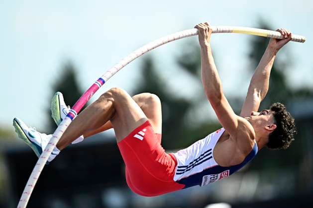 European Athletics Championships Birmingham 2026 - day 4 BIRMINGHAM, ENGLAND - AUGUST 13 : Ferranti Antoine (FRA) in action during the Pole Vault Decathlon on day 4 of the Birmingham 2026 European Athletics Championships on August 13, 2026 in Birmingham, England, 13 08 2026 Birmingham ENGLAND  Copyright: xTomasxSiskx