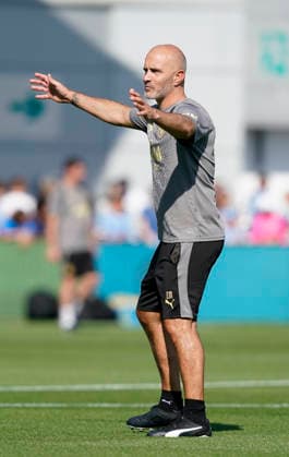 Manchester, England, 13th August 2026. Enzo Maresca coach of Manchester City during a training session at the Joie Stadium, Manchester. Picture date: 13th August 2026. Picture credit should read: Andrew Yates Sportimage EDITORIAL USE ONLY. No use with unauthorised audio, video, data, fixture lists, club league logos or live services. Online in-match use limited to 120 images, no video emulation. No use in betting, games or single club league player publications. SPI_045_Man_City_Training SPI-4902-0049