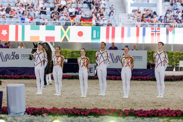 AACHEN - FEI World Championships 2026, AACHEN - FEI World Championships 2026 Team Germany FEI Vaulting World Championship, WM, Weltmeisterschaft Squad Compulsory Test Gruppen Aachen, Reitstadion Soers 13. August 2026 - *** AACHEN FEI World Championships 2026, AACHEN FEI World Championships 2026 Team Germany FEI Vaulting World Championship Squad Compulsory Test Groups Aachen, Soers Equestrian Stadium, August 13, 2026