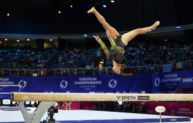 2026 Women s Artistic European Championships, Arena Zagreb, Croatia 13 8 2026 Ireland™s Emma Slevin during qualification Emma Slevin during qualification 13 8 2026  Copyright: xInphox GS__2538