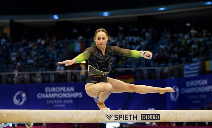 2026 Women s Artistic European Championships, Arena Zagreb, Croatia 13 8 2026 Ireland™s Emma Slevin during qualification Emma Slevin during qualification 13 8 2026  Copyright: xInphox GS__2714