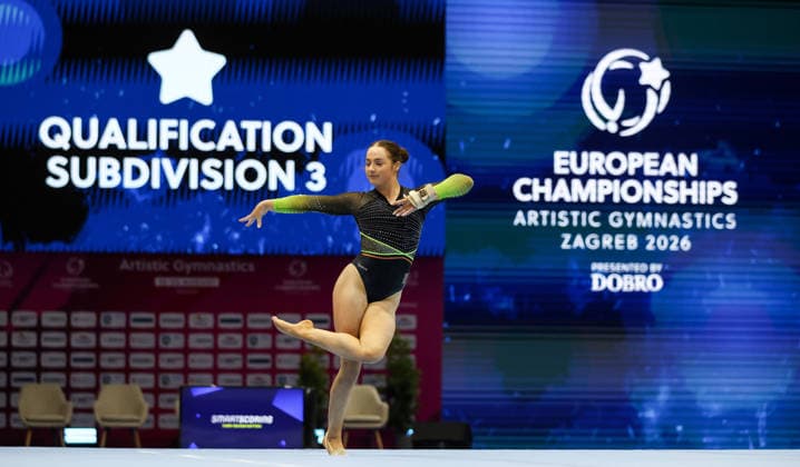 2026 Women s Artistic European Championships, Arena Zagreb, Croatia 13 8 2026 Ireland™s Emma Slevin during qualification Emma Slevin during qualification 13 8 2026  Copyright: xInphox GS__3214