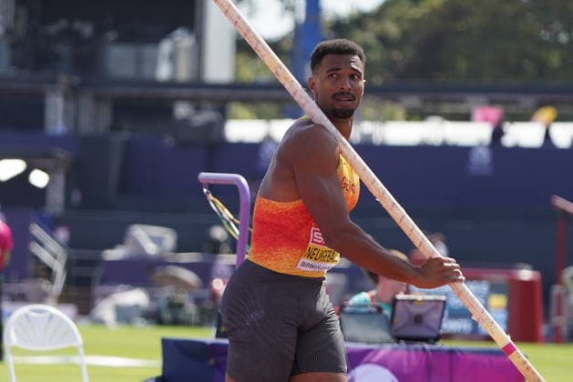 Birmingham , Leichtathletik, Athletics, Track and Field, EAA, Leichtathletik EM Birmingham 2026 European Championships birmingham 2026 , 10.08-17.08.2026, Alexander Stadium Birmingham, Grossbritannien , Decathlon, Zehnkampf, 1Stabhochsprung , Leo Neugebauer Deutschland, Germany GER Copyright Gladys Chai von der Laage *** Birmingham, Track and Field, Athletics, EAA, 2026 European Athletics Championships in Birmingham, August 10–17, 2026, Alexander Stadium, Birmingham, United Kingdom, Decathlon, 1st Pole Vault, Leo Neugebauer, Germany (GER) Copyright Gladys Chai von der Laage