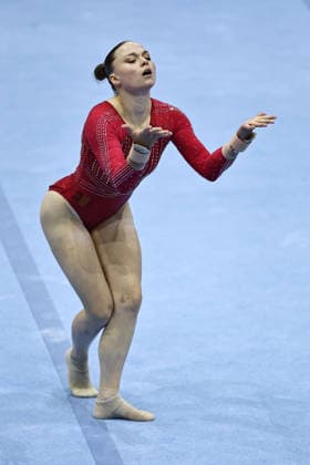 Jade Vansteenkiste, BEL, during qualification at 2026 Europeans in Zagreb; 13 08 2026; *** Jade Vansteenkiste, BEL, during the qualifying round at the 2026 European Championships in Zagreb on August 13, 2026 
