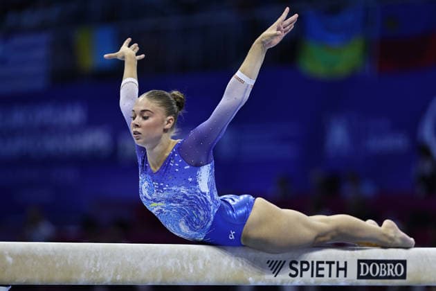 Floor Slooff, NED, during qualification at 2026 Europeans in Zagreb; 13 08 2026; *** Floor Slooff, NED, during the qualifying round at the 2026 European Championships in Zagreb on August 13, 2026 