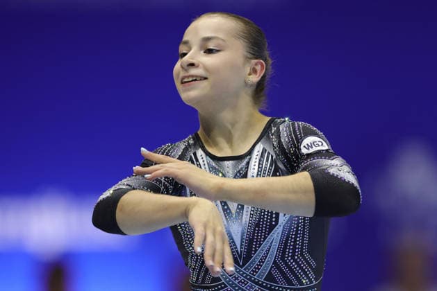 Anna Kalmykova, RUS, during qualification at 2026 Europeans in Zagreb; 13 08 2026; *** Anna Kalmykova, RUS, during the qualifying round at the 2026 European Championships in Zagreb on August 13, 2026 