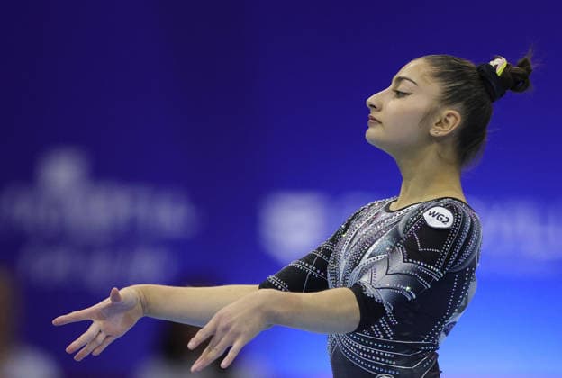 Liudmila Roshchina, RUS, during qualification at 2026 Europeans in Zagreb; 13 08 2026; *** Liudmila Roshchina, RUS, during the qualifying round at the 2026 European Championships in Zagreb on August 13, 2026 