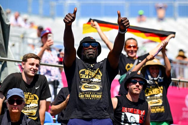 Vater von Leo NEUGEBAUER (Germany, VfB Stuttgart, 100m DECATHLON Men) GBR, European Athletics Championships, Athletics, 13.08.2026, GBR, European Athletics Championships, Athletics, 13.08.2026, Birmingham *** Leo NEUGEBAUER s father, Germany, VfB Stuttgart, Men s 100m Decathlon, GBR, European Athletics Championships, Athletics, August 13, 2026, GBR, European Athletics Championships, Athletics, August 13, 2026, Birmingham Copyright: xEibnerxPressefoto JanxPapenfussx EP_JPS