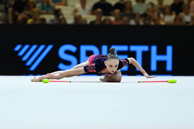 Stiliana Nikolova (Bulgarien) Weltmeisterschaften Rhythmische Sportgymnastik - Qualifikation Einzel 13.08.2026 Weltmeisterschaften Rhythmische Sportgymnastik - Qualifikation Einzel 13.08.2026, Frankfurt *** Stiliana Nikolova, Bulgaria, Rhythmic Gymnastics World Championships, Individual Qualification, August 13, 2026, Rhythmic Gymnastics World Championships, Individual Qualification, August 13, 2026, Frankfurt Copyright: xEibner-Pressefoto xHoepnerx EP_PHR