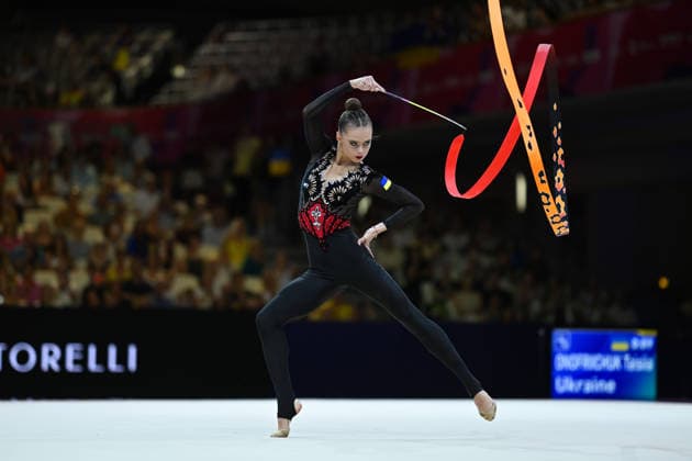 Taisiia Onofriichuk (Ukraine) Weltmeisterschaften Rhythmische Sportgymnastik - Qualifikation Einzel 13.08.2026 Weltmeisterschaften Rhythmische Sportgymnastik - Qualifikation Einzel 13.08.2026, Frankfurt *** Taisiia Onofriichuk, Ukraine, Rhythmic Gymnastics World Championships, Individual Qualification, August 13, 2026, Rhythmic Gymnastics World Championships, Individual Qualification, August 13, 2026, Frankfurt Copyright: xEibner-Pressefoto xHoepnerx EP_PHR