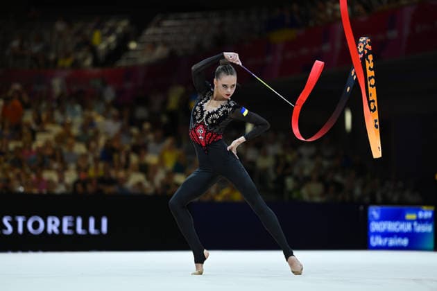Taisiia Onofriichuk (Ukraine) Weltmeisterschaften Rhythmische Sportgymnastik - Qualifikation Einzel 13.08.2026 Weltmeisterschaften Rhythmische Sportgymnastik - Qualifikation Einzel 13.08.2026, Frankfurt *** Taisiia Onofriichuk, Ukraine, Rhythmic Gymnastics World Championships, Individual Qualification, August 13, 2026, Rhythmic Gymnastics World Championships, Individual Qualification, August 13, 2026, Frankfurt Copyright: xEibner-Pressefoto xHoepnerx EP_PHR