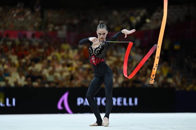 Taisiia Onofriichuk (Ukraine) Weltmeisterschaften Rhythmische Sportgymnastik - Qualifikation Einzel 13.08.2026 Weltmeisterschaften Rhythmische Sportgymnastik - Qualifikation Einzel 13.08.2026, Frankfurt *** Taisiia Onofriichuk, Ukraine, Rhythmic Gymnastics World Championships, Individual Qualification, August 13, 2026, Rhythmic Gymnastics World Championships, Individual Qualification, August 13, 2026, Frankfurt Copyright: xEibner-Pressefoto xHoepnerx EP_PHR