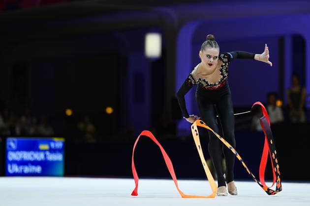 Taisiia Onofriichuk (Ukraine) Weltmeisterschaften Rhythmische Sportgymnastik - Qualifikation Einzel 13.08.2026 Weltmeisterschaften Rhythmische Sportgymnastik - Qualifikation Einzel 13.08.2026, Frankfurt *** Taisiia Onofriichuk, Ukraine, Rhythmic Gymnastics World Championships, Individual Qualification, August 13, 2026, Rhythmic Gymnastics World Championships, Individual Qualification, August 13, 2026, Frankfurt Copyright: xEibner-Pressefoto xHoepnerx EP_PHR