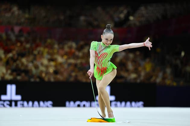 Stiliana Nikolova (Bulgarien) Weltmeisterschaften Rhythmische Sportgymnastik - Qualifikation Einzel 13.08.2026 Weltmeisterschaften Rhythmische Sportgymnastik - Qualifikation Einzel 13.08.2026, Frankfurt *** Stiliana Nikolova, Bulgaria, Rhythmic Gymnastics World Championships, Individual Qualification, August 13, 2026, Rhythmic Gymnastics World Championships, Individual Qualification, August 13, 2026, Frankfurt Copyright: xEibner-Pressefoto xHoepnerx EP_PHR