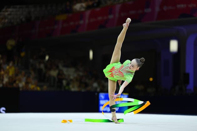 Stiliana Nikolova (Bulgarien) Weltmeisterschaften Rhythmische Sportgymnastik - Qualifikation Einzel 13.08.2026 Weltmeisterschaften Rhythmische Sportgymnastik - Qualifikation Einzel 13.08.2026, Frankfurt *** Stiliana Nikolova, Bulgaria, Rhythmic Gymnastics World Championships, Individual Qualification, August 13, 2026, Rhythmic Gymnastics World Championships, Individual Qualification, August 13, 2026, Frankfurt Copyright: xEibner-Pressefoto xHoepnerx EP_PHR