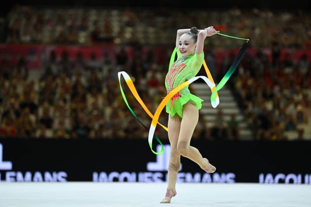 Stiliana Nikolova (Bulgarien) Weltmeisterschaften Rhythmische Sportgymnastik - Qualifikation Einzel 13.08.2026 Weltmeisterschaften Rhythmische Sportgymnastik - Qualifikation Einzel 13.08.2026, Frankfurt *** Stiliana Nikolova, Bulgaria, Rhythmic Gymnastics World Championships, Individual Qualification, August 13, 2026, Rhythmic Gymnastics World Championships, Individual Qualification, August 13, 2026, Frankfurt Copyright: xEibner-Pressefoto xHoepnerx EP_PHR