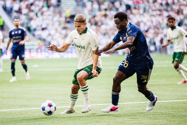260813 Markus Karlsson of Hammarby and Erick Ouma of Rakow during the UEFA Conference League qualifying football match between Hammarby and Rakow on August 13, 2026 in Stockholm. Photo: Kenta Jönsson BILDBYRAN COP 210 KJ0361 fotboll football soccer fotball uefa conference league conference league hammarby rakow bbeng *** August 13, 2026: Markus Karlsson of Hammarby and Erick Ouma of Rakow during the UEFA Conference League qualifying soccer match between Hammarby and Rakow on August 13, 2026 in Stockholm. Photo by Kenta Jönsson, BILDBYRAN COP 210 KJ0361 soccer football fotball UEFA Conference League Conference League Hammarby Rakow bbeng  Copyright: KENTAxJÖNSSON BB260813KJ014