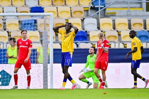 Dunajska Streda , 13Ã08-2026 , MOL Arena , season 2026 2027 , UEFA Conference League play-off football , match between FC DAC 1904 and FC Twente , picture shows DAC player Julien Eymard Bationo DAC 1904 - Twente  x205679377x Copyright: