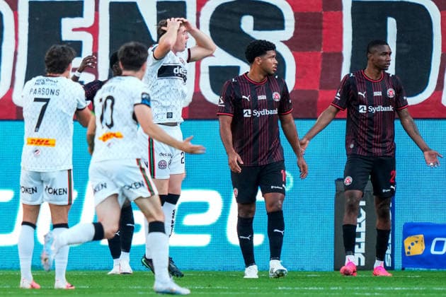 UEFA Europa Conference League Third Qualifying Round Second Leg, MCH Arena, Denmark 13 8 2026 FC Midtjylland vs Bohemians Bohemians™ Ross Tierney reacts Ross Tierney reacts 13 8 2026  Copyright: xx 20260813-191050-L-2