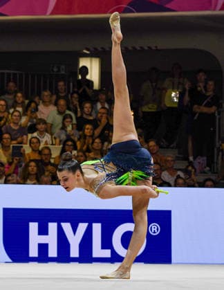 August 13, 2026, Frankfurt, Hesse, Germany: German gymnast LADA PUSCH competes in the 42nd Rhythmic gymnastics, Rhythmische Sportgymnastik, RSG World Championships qualifiers in the Festhalle in Frankfurt, Hesse, Germany on Thursday, August 13, 2026. 2026 Rhythmic Gymnastics World Championships Qualifying  - ZUMAd168 20260813_zsp_d168_032 Copyright: xKaixDambachx