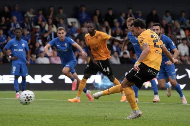 August 13, 2026, Riga, Latvia: Sebastian Nebyla of Jablonec scores second goal during the UEFA Europa Conference League third qualifying round game between LatviaÃ¢â‚¬â ¢s FK RFS and Czech Republic Jablonec FC teams in Riga, Latvia 13.08.2026. Latvia Sports - August 13, 2026  - ZUMAk209 20260813_zsp_k209_016 Copyright: xRomansxKoksarovx