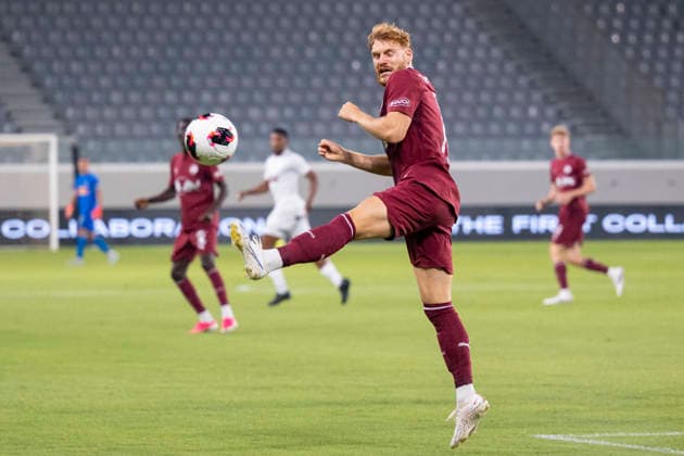 SOCCER - UEFA EL, Pafos vs RBS LIMASSOL,CYPRUS,13.AUG.26 - SOCCER - UEFA Europa League, qualification, Pafos FC vs Red Bull Salzburg. Image shows Yorbe Vertessen (RBS).  GEPAxpictures xXenophonxKarakalo
