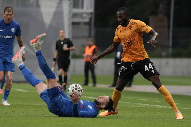 August 13, 2026, Riga, Latvia: Herdi Prenga of RFS and Lamin Jawo of Jablonec in action during the UEFA Europa Conference League third qualifying round game between LatviaÃ¢â‚¬â ¢s FK RFS and Czech Republic Jablonec FC teams in Riga, Latvia 13.08.2026. Latvia Sports - August 13, 2026  - ZUMAk209 20260813_zsp_k209_022 Copyright: xRomansxKoksarovx