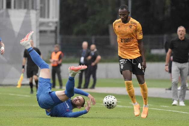 August 13, 2026, Riga, Latvia: Herdi Prenga of RFS and Lamin Jawo of Jablonec in action during the UEFA Europa Conference League third qualifying round game between LatviaÃ¢â‚¬â ¢s FK RFS and Czech Republic Jablonec FC teams in Riga, Latvia 13.08.2026. Latvia Sports - August 13, 2026  - ZUMAk209 20260813_zsp_k209_027 Copyright: xRomansxKoksarovx