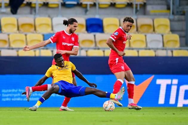 Dunajska Streda , 13Ã08-2026 , MOL Arena , season 2026 2027 , UEFA Conference League play-off football , match between FC DAC 1904 and FC Twente , picture shows FC Twente player Daouda Weidmann DAC 1904 - Twente  x205679729x Copyright: