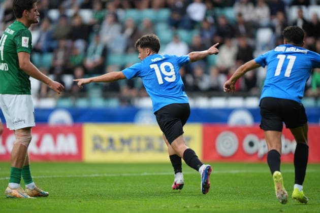 ESP: Flora Tallinn v Inter Escaldes Pablo Molina of Inter Escaldes scores goal and celebrates during UEFA Conference League Q3 between Flora Tallinn v Inter Escaldes played at A. Le Coq Arena, Tallin on August 13, 2026 in Estonia Futbol *** ESP Flora Tallinn vs. Inter Escaldes: Pablo Molina of Inter Escaldes scores a goal and celebrates during the UEFA Conference League Q3 match between Flora Tallinn and Inter Escaldes, played at A Le Coq Arena in Tallinn on August 13, 2026, in Estonia Soccer Copyright: xAgenciaxLOFx
