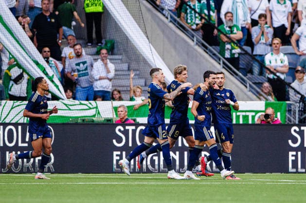 260813 Mahir Emreli of Rakow celebrates after scoring 0-1 during the UEFA Conference League qualifying football match between Hammarby and Rakow on August 13, 2026 in Stockholm. Photo: Kenta Jönsson BILDBYRAN COP 210 KJ0361 fotboll football soccer fotball uefa conference league conference league hammarby rakow bbeng jubel *** August 13, 2026: Mahir Emreli of Rakow celebrates after scoring the 0-1 goal during the UEFA Conference League qualifying soccer match between Hammarby and Rakow on August 13, 2026 in Stockholm. Photo by Kenta Jönsson, BILDBYRAN COP 210 KJ0361. soccer, football, UEFA Conference League, Hammarby, Rakow, BBENG, celebration  Copyright: KENTAxJÖNSSON BB260813KJ020