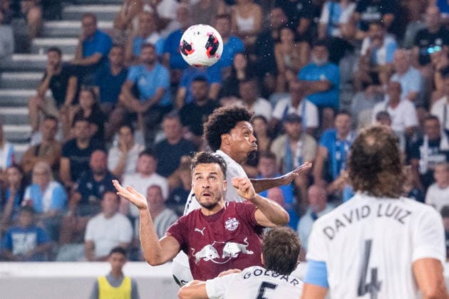 SOCCER - UEFA EL, Pafos vs RBS LIMASSOL,CYPRUS,13.AUG.26 - SOCCER - UEFA Europa League, qualification, Pafos FC vs Red Bull Salzburg. Image shows Haris Tabakovic (RBS).  GEPAxpictures xXenophonxKarakalos