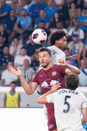 SOCCER - UEFA EL, Pafos vs RBS LIMASSOL,CYPRUS,13.AUG.26 - SOCCER - UEFA Europa League, qualification, Pafos FC vs Red Bull Salzburg. Image shows Haris Tabakovic (RBS).  GEPAxpictures xXenophonxKarakalos