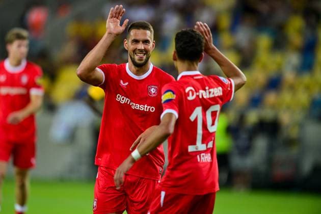 Dunajska Streda , 13Ã08-2026 , MOL Arena , season 2026 2027 , UEFA Conference League play-off football , match between FC DAC 1904 and FC Twente , picture shows goal celebration by FC Twente player Marko Pjaca DAC 1904 - Twente  x205680632x Copyright: