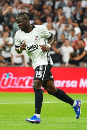 ISTANBUL, TURKEY - AUGUST 13: Junior Olaitan of Besiktas during the UEFA Europa League 2026 27 third qualifying round second leg match between Besiktas JK and Hradec Kralove at Besiktas Park on August 13, 2026 in Istanbul, Turkey. Istanbul Besiktas Turkey Copyright: xSeskimphotox Besiktas-Hradec-1308 (33)