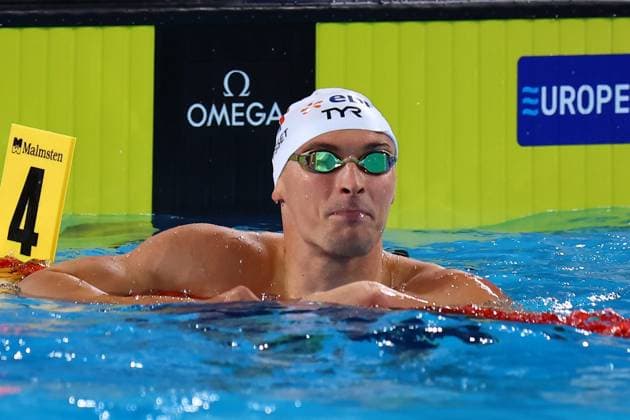 Championnat d Europe de natation PHOTOPQR LE COURRIER PICARD Haslin ; Saint Denis ; 13 08 2026 ; 13 08 26 Championnat d Europe de natation Centre Aquatique Olympique Maxime Grousset finale du 100m papillon Photo Fred Haslin -- European Swimming Championships at the Greater Paris Metropolis Olympic Aquatics Centre in Paris Saint Denis 93 France  Copyright: xPHOTOPQR LExCOURRIERxPICARD MAXPxHaslinx 20260813LCP5777 20260813LCP5777