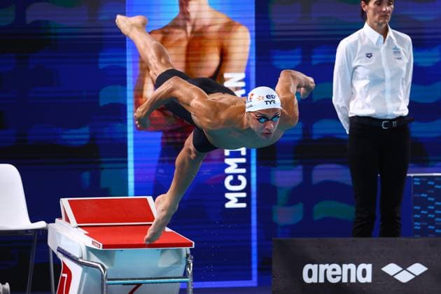Championnat d Europe de natation PHOTOPQR LE COURRIER PICARD Haslin ; Saint Denis ; 13 08 2026 ; 13 08 26 Championnat d Europe de natation Centre Aquatique Olympique Roman Fuchs demi finale du 200m nage libre Photo Fred Haslin -- European Swimming Championships at the Greater Paris Metropolis Olympic Aquatics Centre in Paris Saint Denis 93 France  Copyright: xPHOTOPQR LExCOURRIERxPICARD MAXPxHaslinx 20260813LCP5817 20260813LCP5817