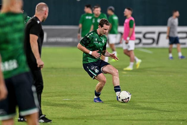 UEFA Europa League Third Qualifying Round Second Leg, Egnatia Arena, Albania 13 8 2026 KF Egnatia vs Shamrock Rovers Shamrock Rovers Will Fitzgerald during the warm up ahead of the match Will Fitzgerald during the warm up ahead of the match 13 8 2026  Copyright: xInphox DSC_1822