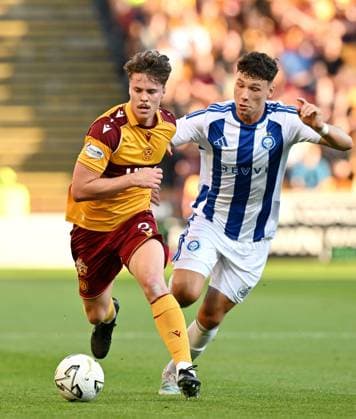 Jake Girdwood-Reich of Motherwell and Mads Borchers of HJK Helsinki Motherwell v HJK Helsinki, UEFA Conference League, 3rd Qualifying Round, Second Leg, Football, Fir Park, Motherwell, Scotland, UK - 13 Aug 2026Motherwell Fir Park Scotland United Kingdom  Copyright: xMarkxRunnacles Shutterstockx 17069362ad