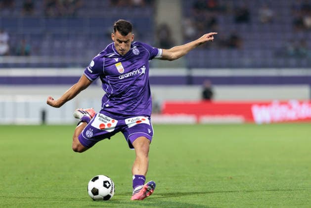 SOCCER - UEFA ECL, A.Wien vs Beita VIENNA,AUSTRIA,13.AUG.26 - SOCCER - UEFA Conference League, qualification, FK Austria Wien vs Beitar Jerusalem. Image shows Manfred Fischer (A.Wien).  GEPAxpictures xArminxRauthner