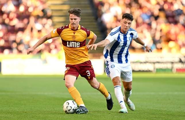 Jake Girdwood-Reich of Motherwell and Mads Borchers of HJK Helsinki Motherwell v HJK Helsinki, UEFA Conference League, 3rd Qualifying Round, Second Leg, Football, Fir Park, Motherwell, Scotland, UK - 13 Aug 2026Motherwell Fir Park Scotland United Kingdom  Copyright: xMarkxRunnacles Shutterstockx 17069362ah