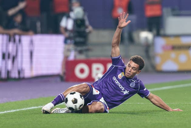 SOCCER - UEFA ECL, A.Wien vs Beita VIENNA,AUSTRIA,13.AUG.26 - SOCCER - UEFA Conference League, qualification, FK Austria Wien vs Beitar Jerusalem. Image shows Daniel Nnodim (A.Wien).  GEPAxpictures xArminxRauthner