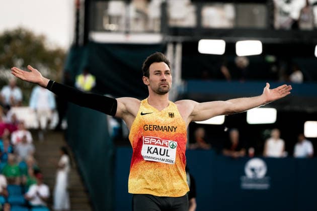 Niklas Kaul (USC Mainz, Zehnkampf Maenner), GBR, Leichtathletik, Athletics, European Athletics Championships 2026, Leichtathletik Europameisterschaft 2026, Birmingham 2026, 09.08.2026, GBR, Leichtathletik, Athletics, European Athletics Championships 2026, Leichtathletik Europameisterschaft 2026, Birmingham 2026, 09.08.2026 Birmingham *** Niklas Kaul, USC Mainz, Men s Decathlon, GBR, Track and Field, Athletics, 2026 European Athletics Championships, 2026 European Track and Field Championships, Birmingham 2026, August 9, 2026, GBR, Track and Field, Athletics, 2026 European Athletics Championships, 2026 European Track and Field Championships, Birmingham 2026, August 9, 2026, Birmingham Copyright: xStefanxMayerx EP_SMR