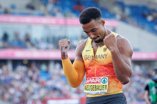 BIRMINGHAM, GREAT BRITAIN - AUGUST 13, 2026: Leo NEUGEBAUER (GER Germany) reacts in the javelin throw of the decathlon during European Athletics Championships at Alexander Stadium on August 13, 2026 in Birmingham, Great Britain. Great Britain Copyright: xAxelxKohringx