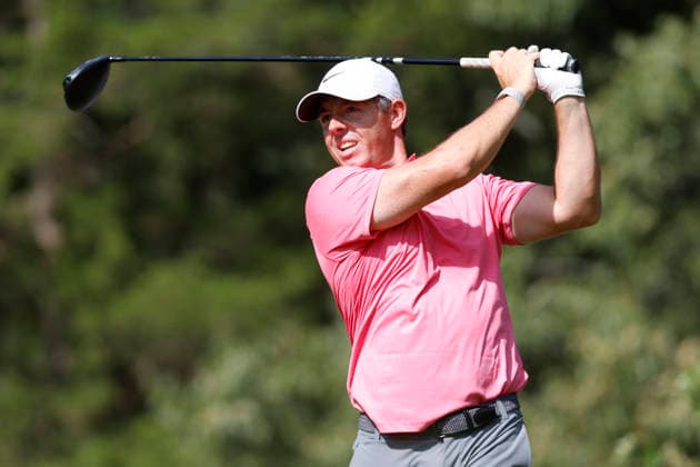 MEMPHIS, TN - AUGUST 13: Rory Mcllroy of Northern Ireland hits his tee shot on No. 7 during the first round of the FedEx St. Jude Championship, August 13, 2026, at TPC Southwind in Memphis, Tennessee. (Photo by Matthew Maxey Icon Sportswire) GOLF: AUG 13 PGA, Golf Herren FedEx St. Jude Championship EDITORIAL USE ONLY Icon260813023